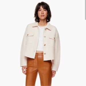 Wilfred Free The Ganna Cropped Shirt Jacket in Heather